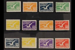 1928 Air Albatross Complete Set (Scott C14/25, SG 569/80), Fine Mint, Fresh & Scarce. (12 Stamps) For More Images, Pleas - Uruguay