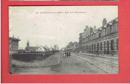 SAINT POL SUR MER RUE DE LA REPUBLIQUE CARTE EN BON ETAT AU DOS CACHET PUBLICITE JAVEL COTELLE CROIX LESSIVE LA CROIX - Saint Pol Sur Mer