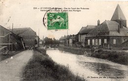 LE CHESNE VUE DU CANAL DES ARDENNES TRAVERSANT LE CHESNE ET ALLANT VERS MONTGON - Le Chesne