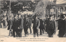 78-CHATOU-FUNERAILLES NATIONALES DE M. BERTEAUX , MINISTRE DE LA GUERRE , LA PALME OFFERTE PAR LES CHEMINOTS - Chatou