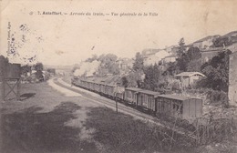 ASTAFFORT  ,,,, ARRIVEE DU  TRAIN  ,,,, VUE GENERALE DE LA  VILLE ,,,, VOY   1906 - Astaffort