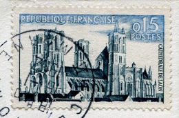 TP N° 1235 " CATHEDRALE DE LAON " Sans Cadre Inférieur  (1962) CLEFMONT - Lettres & Documents