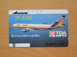 Japon Japan Free Front Bar, Balken Phonecard - 110-337 / Airline TDA - Avions