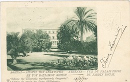 Ganzsache 1901 Karte Nach Brüssel - Athen Königliches Schloss Otto & Amalie Klauthmonosplatz  Reliefkarte - Briefe U. Dokumente