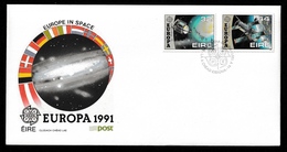 IRELAND 1991 EUROPA: Europe In Space: First Day Cover CANCELLED - FDC