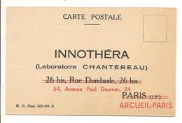 INNOTHERA Laboratoire Pharmacie Carte Pour Médecins Santé Publicité - Santé