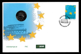 IRELAND 2007 Treaty Of Rome & EUR2.00 Coin: Philatelic/Numismatic Cover CANCELLED - Cartas & Documentos