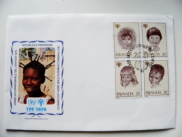 Cover Rwanda Fdc 1979 Children - 1970-1979