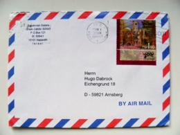 Cover Israel To Germany Church Jerusalem - Covers & Documents