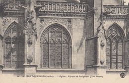 Cp , 72 , LA FERTÉ-BERNARD , L'Église, Vitraux Et Sculptures (côté Uest - La Ferte Bernard