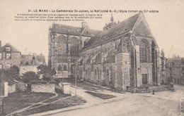 Cp , 72 , LE MANS , La Cathédrale Saint-Julien, La Nef (côté N.-O.), Style Roman Du XIe S. - Le Mans