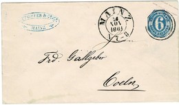 1961, GA Nr. U. 7 A, Mi. 140.- , Mainz  , A2104 - Covers & Documents