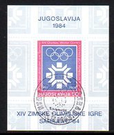 YUGOSLAVIA 1983 Winter Olympics, Sarajevo Block Used.  Michel Block 22 - Blocks & Sheetlets