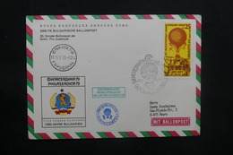 BULGARIE - Enveloppe Par Ballon En 1979, Affranchissement Et Cachets Plaisants - L 36750 - Storia Postale