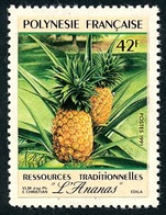 POLYNESIE 1991 - Yv. 374 **  - Ananas Comosus Sur Pied  ..Réf.POL24025 - Gebraucht