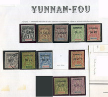 YunnanFou* - 1 à 8  ( N° 6 Ob) - 10 - 14 - 15  - - Unused Stamps