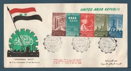 Egypt - 1958 - RARE - FDC - ( Industry - 6th Anniv. Of The Egyptian Revolution ) - Lettres & Documents