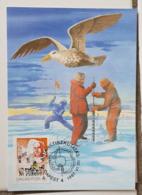 HONGRIE Theme Polaire. Chiens De Traineau. 1 Valeur Sur Carte Maximum. 1987 - Antarktis-Expeditionen