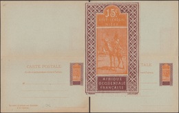 Haut Sénégal Et Niger 1915. Carte Avec Réponse Payée. Méhariste, Chameau - Briefe U. Dokumente