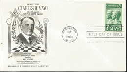 RJ) 1964 UNITED STATES, MASONIC GRAND LODGE, BROTHER CHARLES H MAYO, CO FOUNDER OF THE MAYO CLINIC, INITUATED - Other & Unclassified