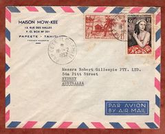 Luftpost, Maedchen U.a., Papeete Tahiti Nach Sydney 1957 (77161) - Briefe U. Dokumente