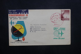 JAPON - Enveloppe 1er Vol Tokyo / San Francisco En 1954, Affranchissement Plaisant - L 36969 - Brieven En Documenten
