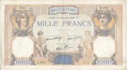 Billet 1000 F Cérès Et Mercure Du 4 Novembre 1937 FAY 38.04 Alph. H.3055 - 1 000 F 1927-1940 ''Cérès Et Mercure''