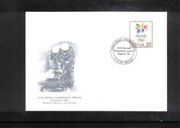 Latvia 1998 Olympic Games Nagano Interesting Cover - Hiver 1998: Nagano