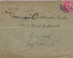 1905 INDIA - PROTECTORADO BRITÁNICO , SOBRE CIRCULADO , BOMBAY - BRISTOL , " SEA POST OFFICE " , LLEGADA - 1902-11 Roi Edouard VII