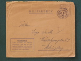 Sweden 1941 Military Army Cover Perhaps Sent From Germany - Militari