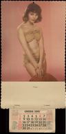 X1752 PIN UP Woman Femme Girl In Bikini - Wall CALENDAR CALENDRIER 1961 - 42x21cm - Grand Format : 1961-70