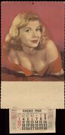 X1757 PIN UP Woman Femme Busty Girl - Wall CALENDAR CALENDRIER 1960 - 42x21cm - Grand Format : 1961-70