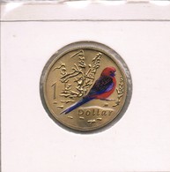AUSTRALIA • 2011 • $1 • Crimson Rosella • Coloured Uncirculated Coin In Acid Free Coin Holder - Other & Unclassified