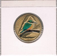 AUSTRALIA • 2011 • $1 • Sacred Kingfisher • Coloured Uncirculated Coin In Acid Free Coin Holder - Other & Unclassified
