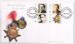 The Last ANZACs  • 2000 • Stamp And $1 Coin Cover - Otros & Sin Clasificación