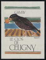 Etiquette De Vin // Gamay, Clos De Céligny, Oiseau - Feathers