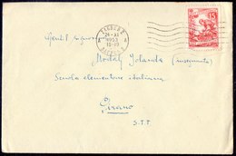 YUGOSLAVIA  - SLOVENIA - STT VUJNA  -  Mail To Zona B - ZAGREB To PIRAN - 1953 - Marcophilia