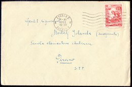 YUGOSLAVIA  - SLOVENIA - STT VUJNA  -  Mail To Zona B - ZAGREB To PIRAN - 1953 - Marcofilie