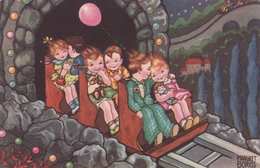 Margret Boriss Amusement Park Roller Coaster Vintage Postcard AMAG - Boriss, Margret