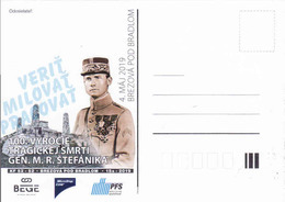 Slovakia 4. Maj 2019, Carte Postale Occasionnelle 100 Ans Après Le Décès De M. R. Štefánik, Tirage 200 Pieces Only - Cartes Postales