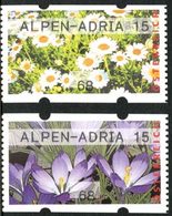 AUTRICHE Distributeurs Fleurs Alpen Adria 2015 2v Neuf ** MNH - 2011-2020 Nuevos & Fijasellos