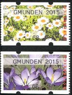 AUTRICHE Distributeurs Fleurs Gmunden 2015 2v  Neuf ** MNH - 2011-2020 Nuevos & Fijasellos