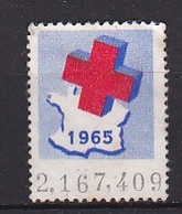 Timbre Erinnophilie  CROIX ROUGE 1965 - Croce Rossa