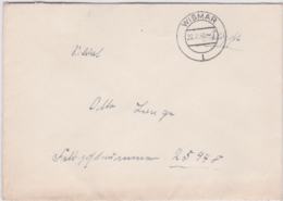 German Feldpost WW2: To 2. Kompanie Pionier-Bataillon 175 FP 25948 P/m Wismar 20.2.1940 - Letter Inside (G101-40) - Militaria