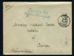 Griffe Du Ministère Des Affaires Etrangères Sur Enveloppe Pour Autun En 1902 - Réf AT 38 - 1877-1920: Periodo Semi Moderno