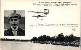 TRANSPORTS - AVIATION - Le Célèbre Aviateur Henri Winjmalen - Aviateurs