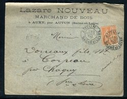 Enveloppe Commerciale De Auxy Pour Chagny En 1901 - Réf AT 73 - 1877-1920: Semi Modern Period