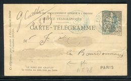 Carte Télégramme ( Pneumatique ) De Paris En 1892 - Voir état - Réf AT 78 - Pneumatic Post