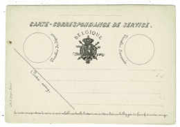 Ref 1311 - Belgium Belgian Military Postal Stationery Card - Carte Correspondance De Service - Other & Unclassified
