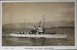 CPA. Carte-Photo - Bateaux > Guerre > Dragueur De Mines " GRACIEUSE " - TBE - Warships